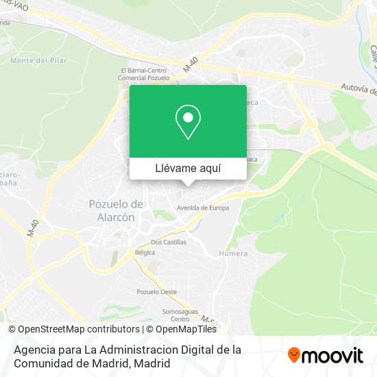 Mapa Agencia para La Administracion Digital de la Comunidad de Madrid