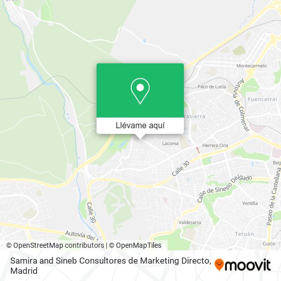 Mapa Samira and Sineb Consultores de Marketing Directo