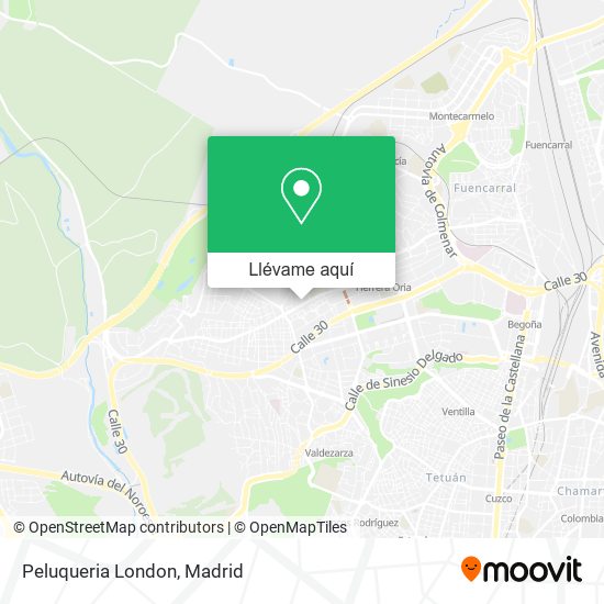 Mapa Peluqueria London