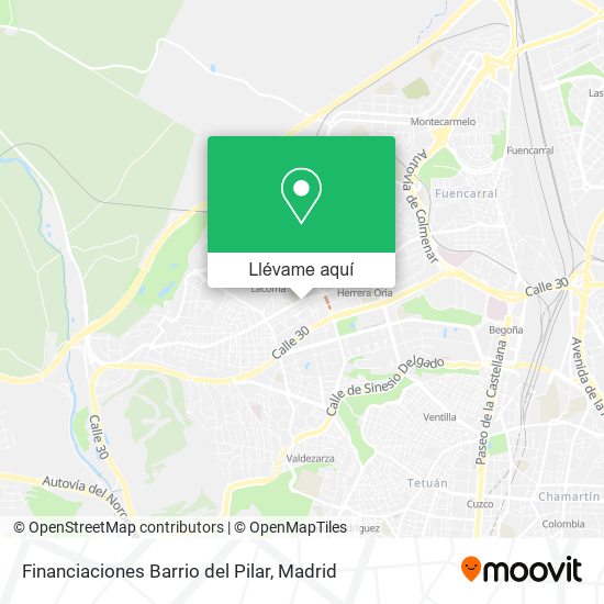 Mapa Financiaciones Barrio del Pilar