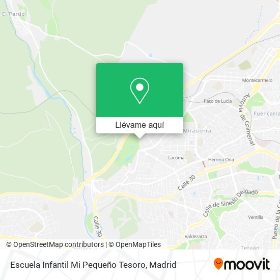 Mapa Escuela Infantil Mi Pequeño Tesoro