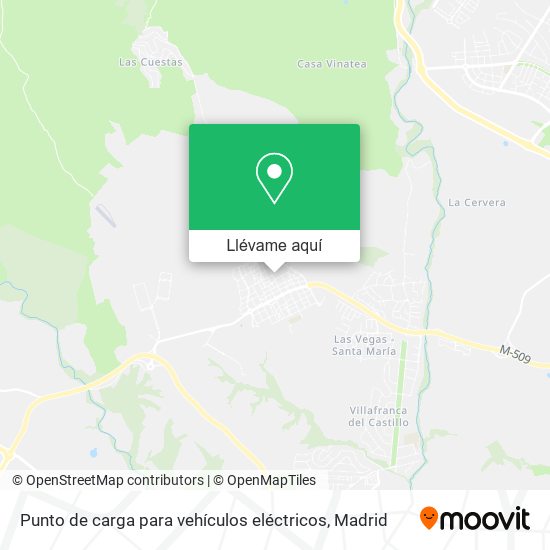 Mapa Punto de carga para vehículos eléctricos
