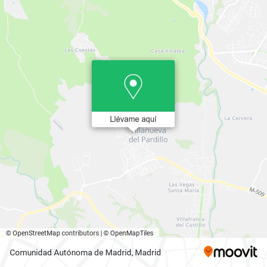 Mapa Comunidad Autónoma de Madrid