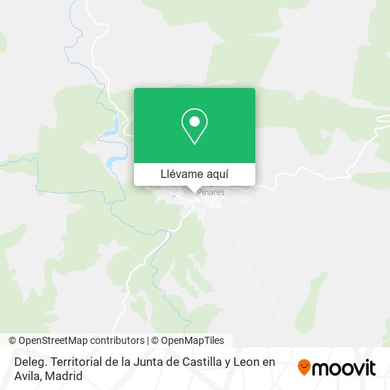Mapa Deleg. Territorial de la Junta de Castilla y Leon en Avila