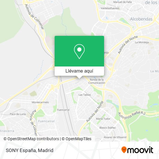 Mapa SONY España
