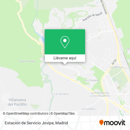 Mapa Estación de Servicio Jovipe