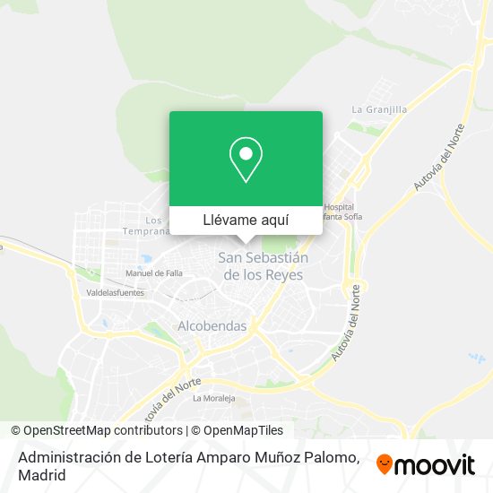 Mapa Administración de Lotería Amparo Muñoz Palomo