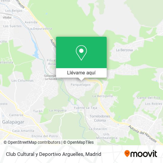 Mapa Club Cultural y Deportivo Arguelles