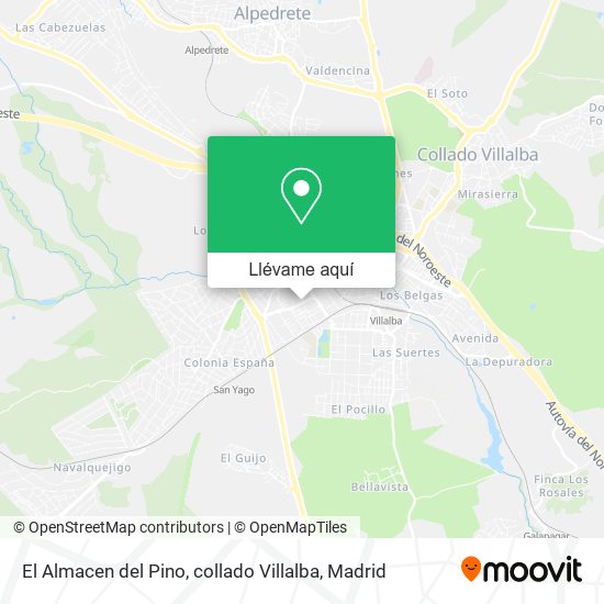 Mapa El Almacen del Pino, collado Villalba