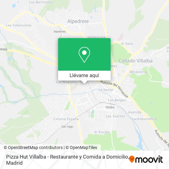 Mapa Pizza Hut Villalba - Restaurante y Comida a Domicilio