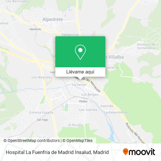 Mapa Hospital La Fuenfria de Madrid Insalud