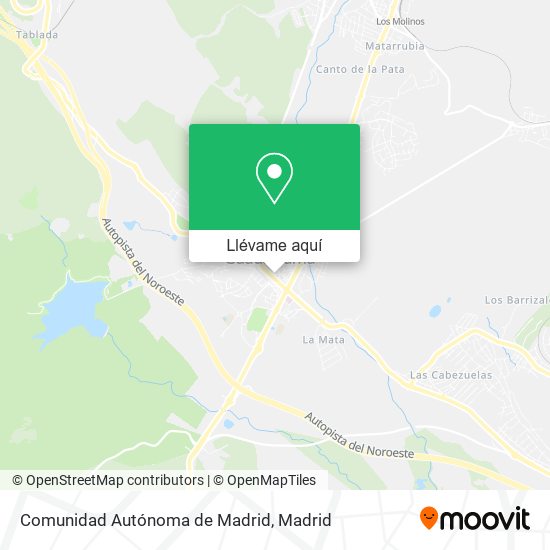 Mapa Comunidad Autónoma de Madrid