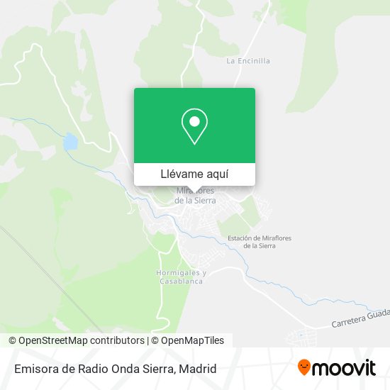 Mapa Emisora de Radio Onda Sierra