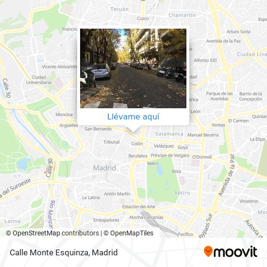 Mapa Calle Monte Esquinza