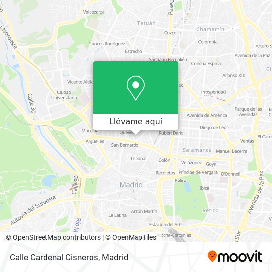 Mapa Calle Cardenal Cisneros