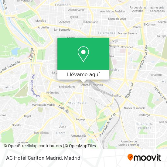Mapa AC Hotel Carlton Madrid