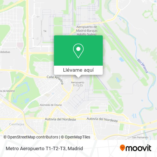 Mapa Metro Aeropuerto T1-T2-T3