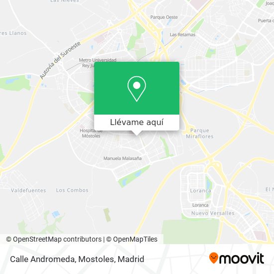 Mapa Calle Andromeda, Mostoles