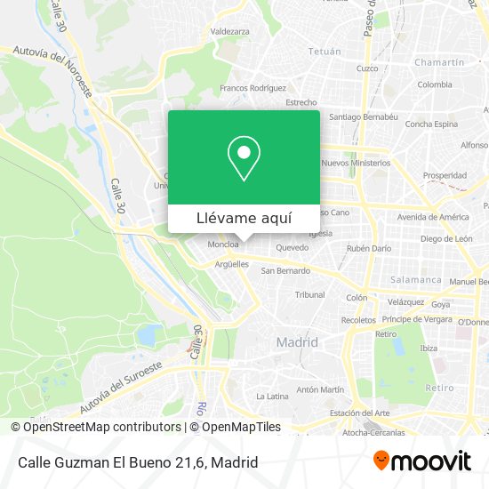 Mapa Calle Guzman El Bueno 21,6