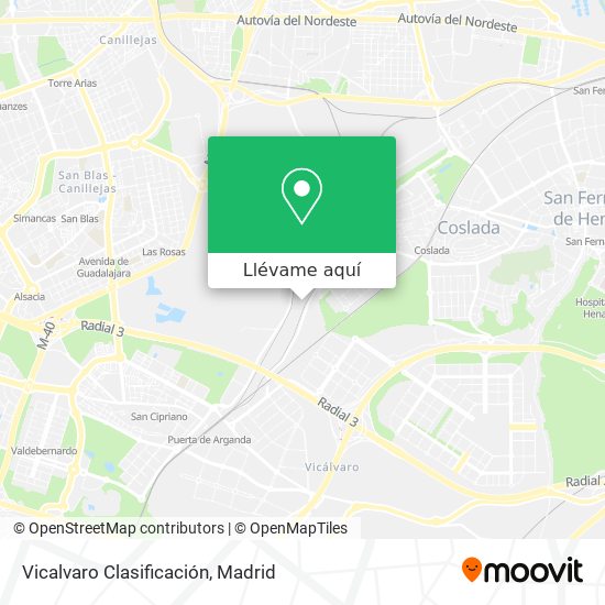 Mapa Vicalvaro Clasificación
