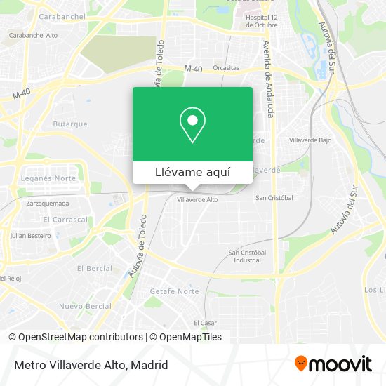 Mapa Metro Villaverde Alto