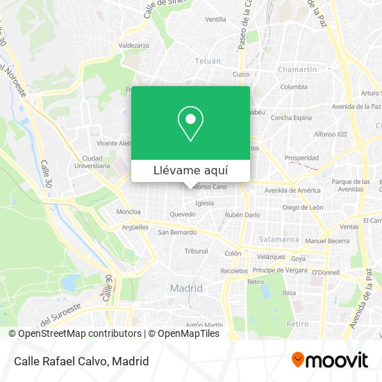 Mapa Calle Rafael Calvo