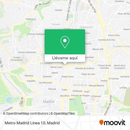 Mapa Metro Madrid Línea 10