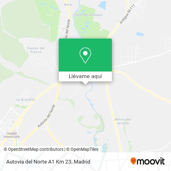 Mapa Autovía del Norte A1 Km 23