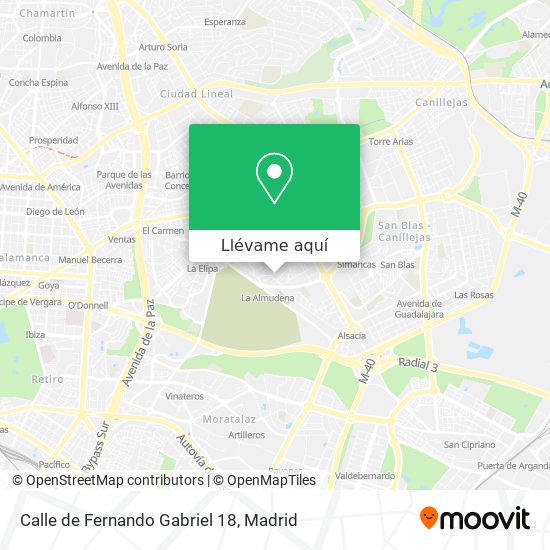 Mapa Calle de Fernando Gabriel 18