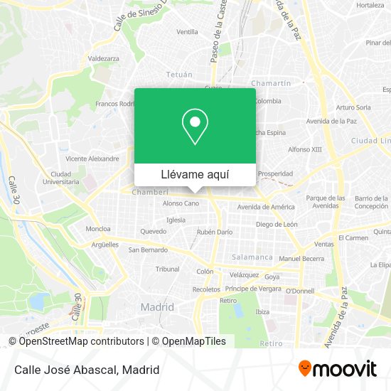Mapa Calle José Abascal