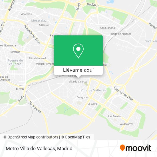 Mapa Metro Villa de Vallecas