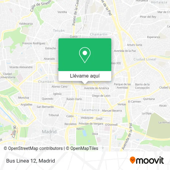Mapa Bus Linea 12