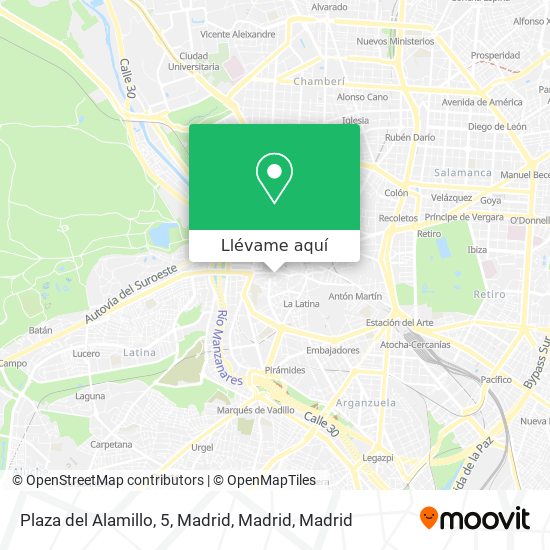 Mapa Plaza del Alamillo, 5, Madrid, Madrid
