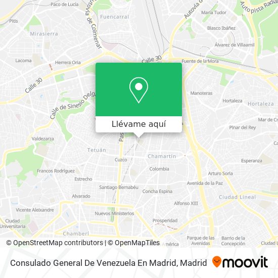 Mapa Consulado General De Venezuela En Madrid