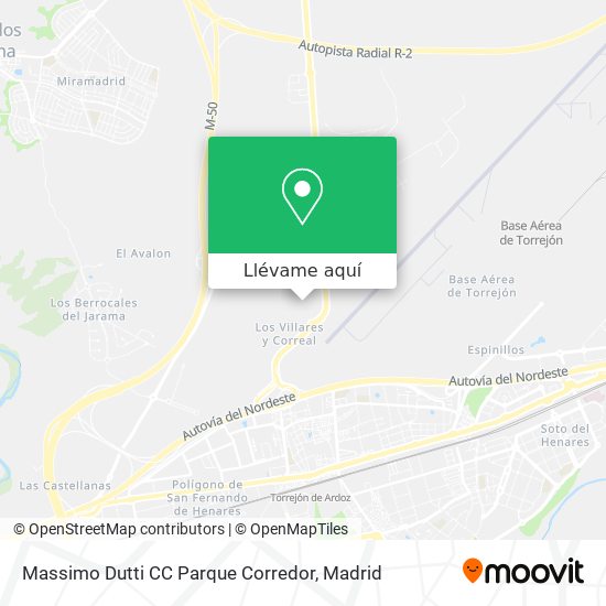Mapa Massimo Dutti CC Parque Corredor