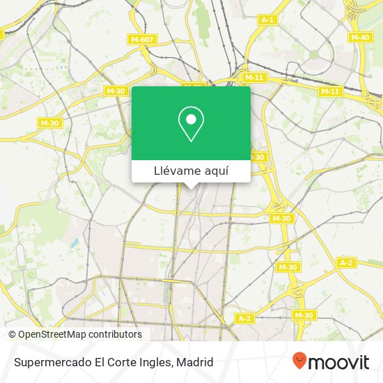 Mapa Supermercado El Corte Ingles