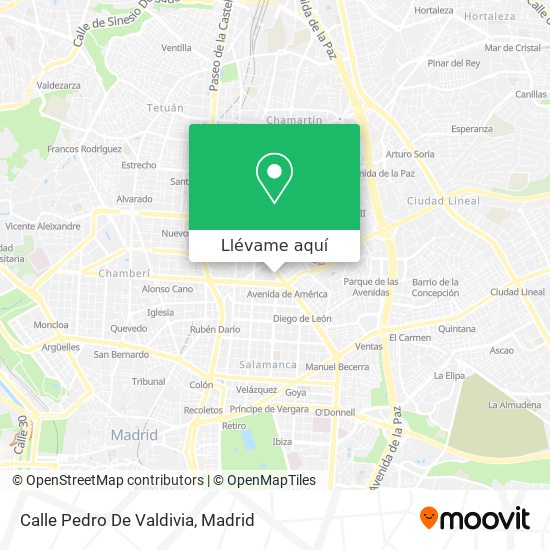 Mapa Calle Pedro De Valdivia