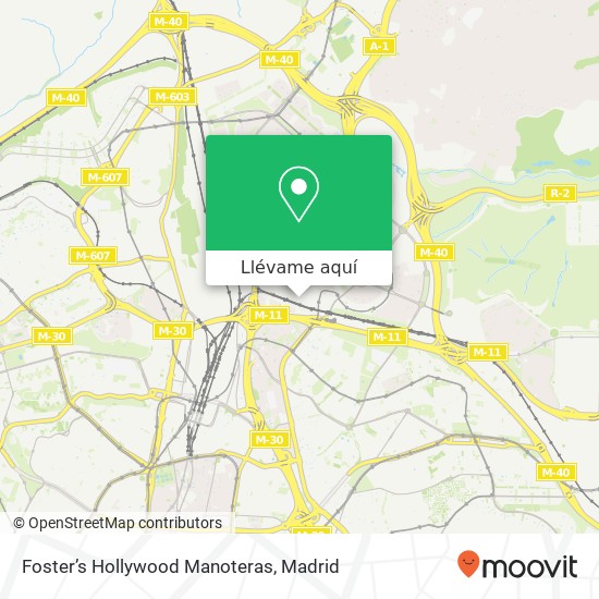 Mapa Foster’s Hollywood Manoteras