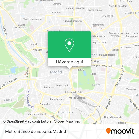 Mapa Metro Banco de España