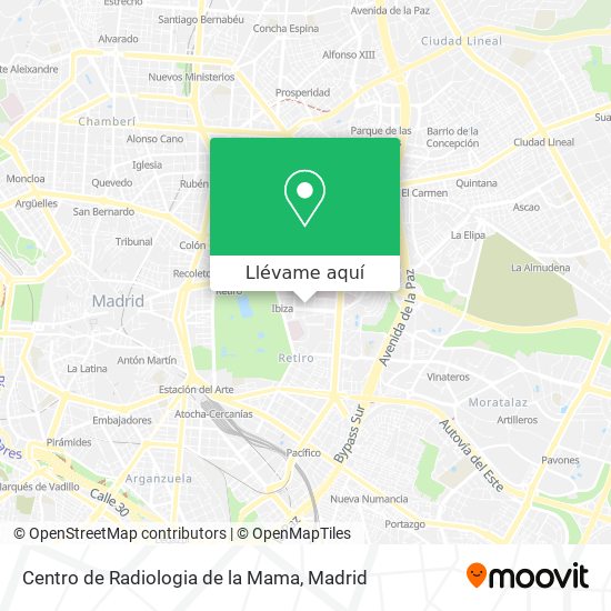Mapa Centro de Radiologia de la Mama
