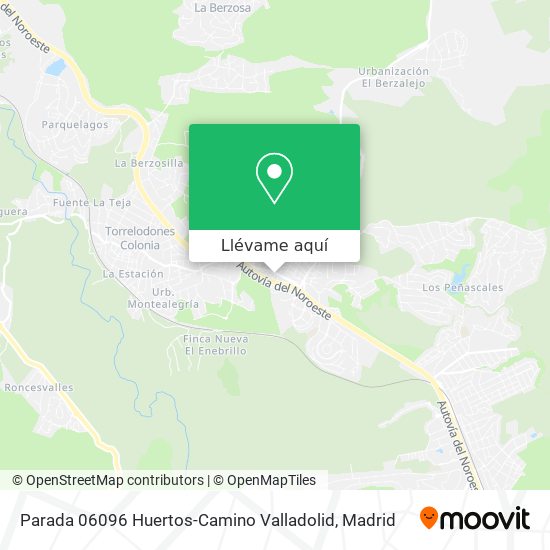 Mapa Parada 06096 Huertos-Camino Valladolid