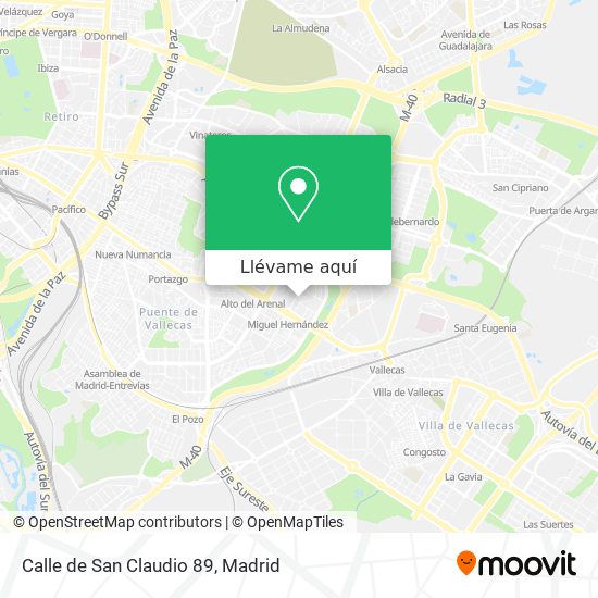 Mapa Calle de San Claudio 89