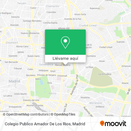 Mapa Colegio Publico Amador De Los Rios