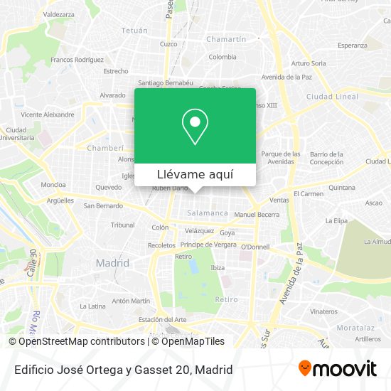 Mapa Edificio José Ortega y Gasset 20