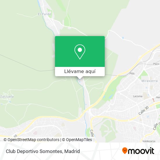 Mapa Club Deportivo Somontes