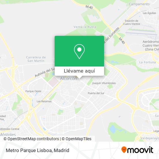 Mapa Metro Parque Lisboa