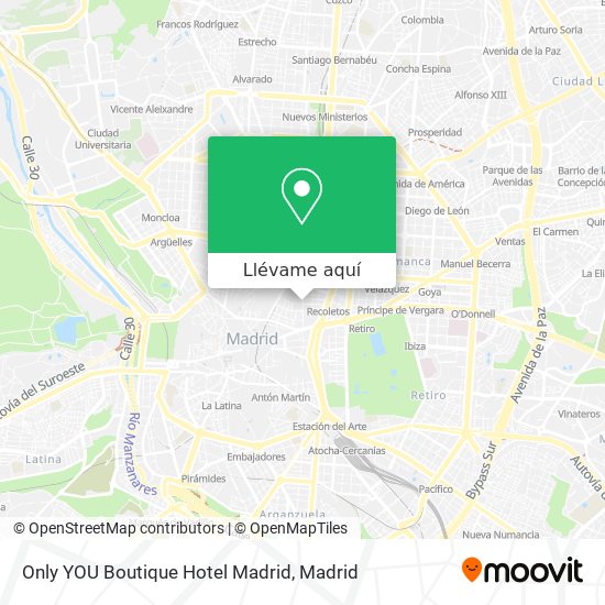 Mapa Only YOU Boutique Hotel Madrid