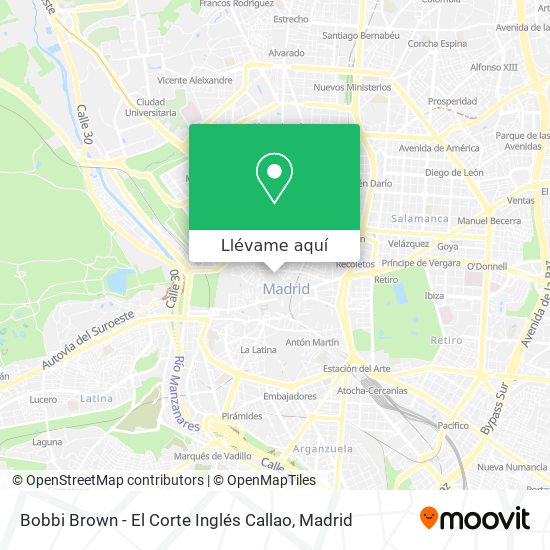 Mapa Bobbi Brown - El Corte Inglés Callao
