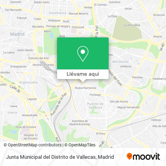 Mapa Junta Municipal del Distrito de Vallecas