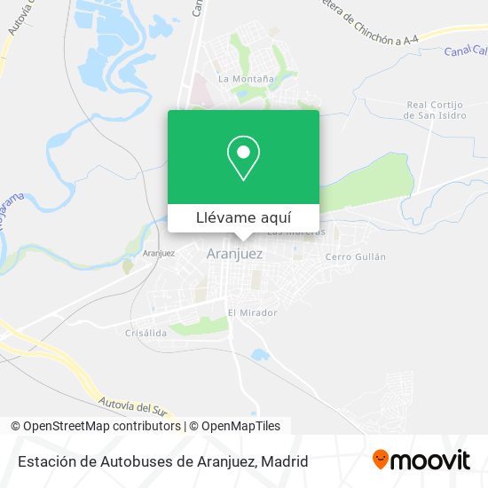 Mapa Estación de Autobuses de Aranjuez